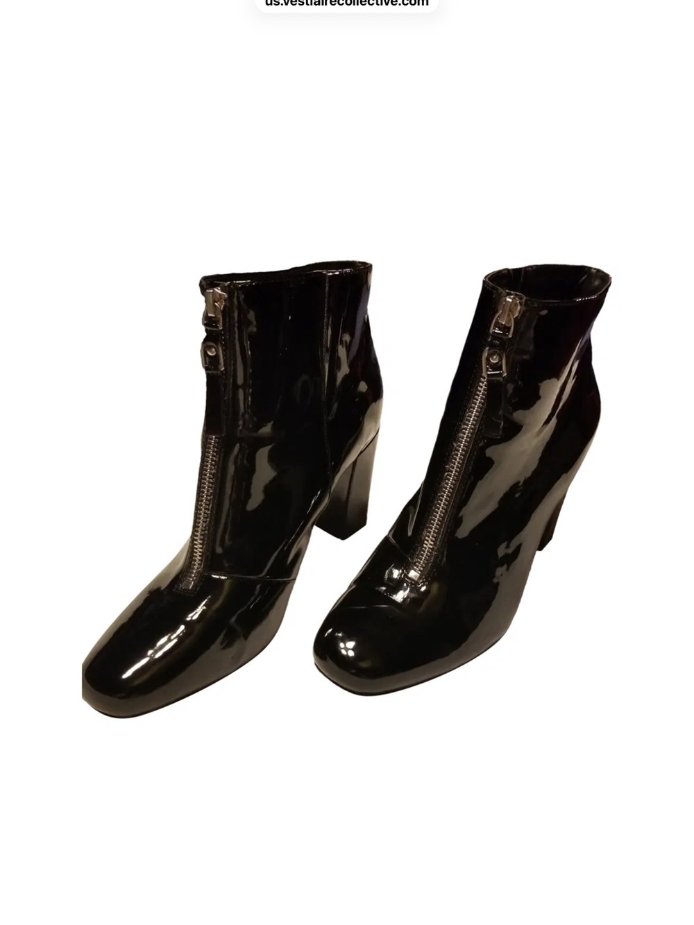 Tahari Sarah Black Patent Leather Boots Size 8